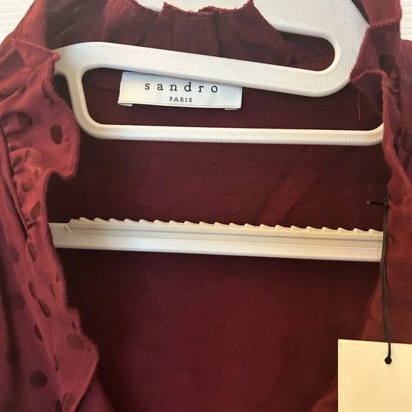 ! NWT Sandro Jasmine Polka Dot Print Mini Dress - Picture 5 of 8